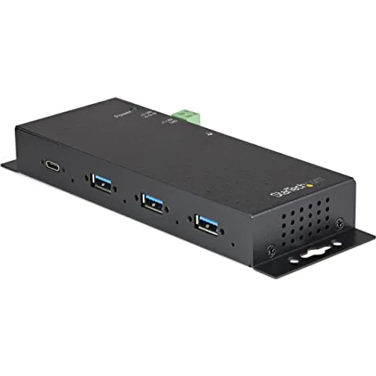 StarTech.com 4 Port USB C Hub 10Gbit/s - Industrieller USB Typ-C Hub aus Metall mit 3xUSB-A & 1xUSB-C - ESD & Überspannungsschutz - USB-C oder USB-A Host - Montierbarer USB 3.1 (HB31C3A1CME)
