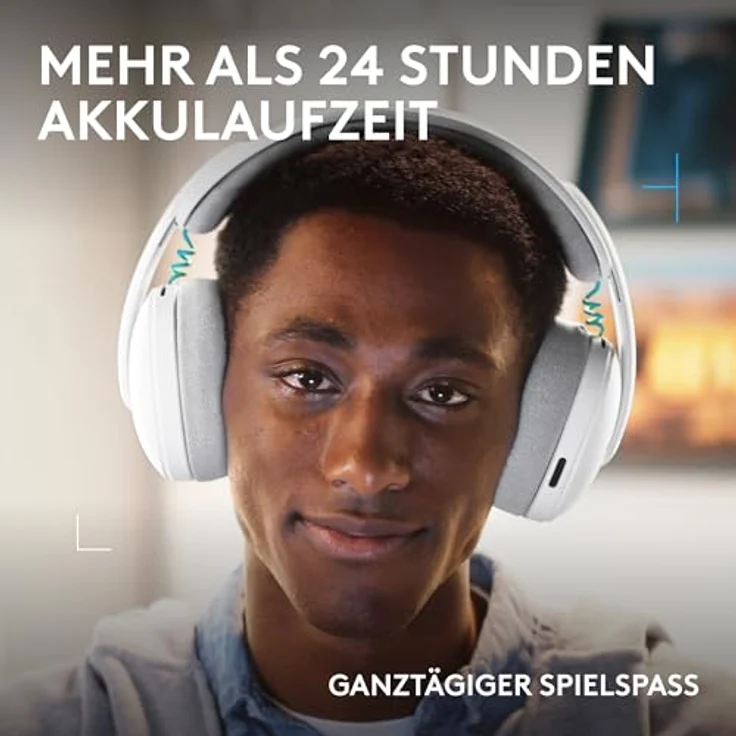 Logitech Lightspeed G325, Kabelloses Gaming Headset mit Over-Ear-Design und integriertem Mikrofon, Weiss – Bild 7