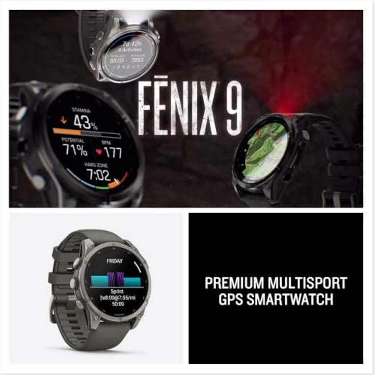 GARMIN FENIX 9, 47 MM Multisport GPS-Smartwatch mit Titan-Lünette, AMOLED Touchdisplay, Saphirglas, Kieselgrau – Bild 8