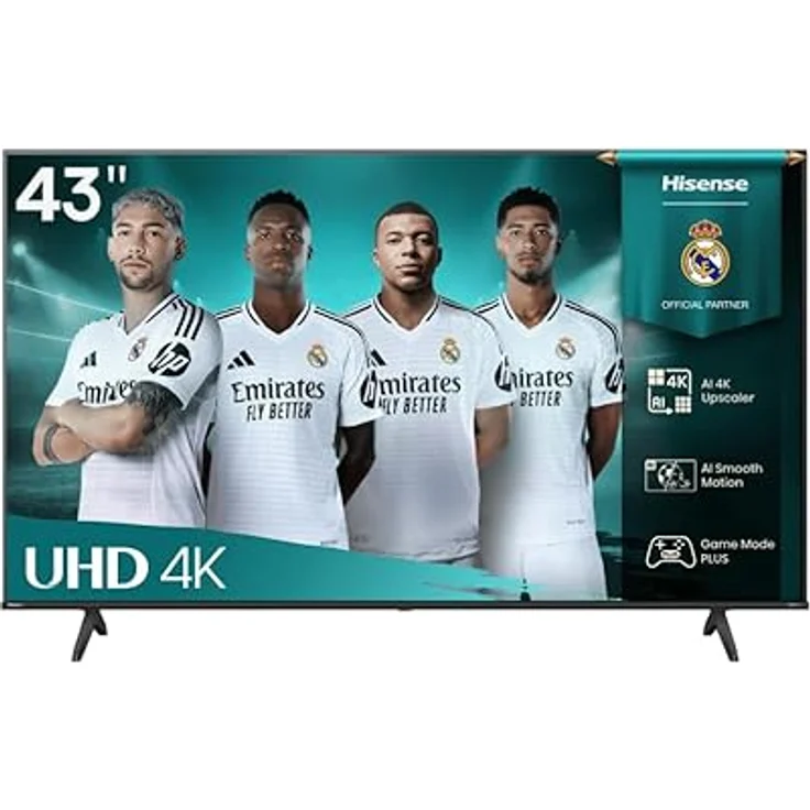 Hisense 43A6Q, 43 Zoll 4K Ultra HD Smart TV mit VIDAA U8, Dolby Vision, HDR 10+, Game Mode Plus, Alexa Built-in, DTS Virtual X Audio