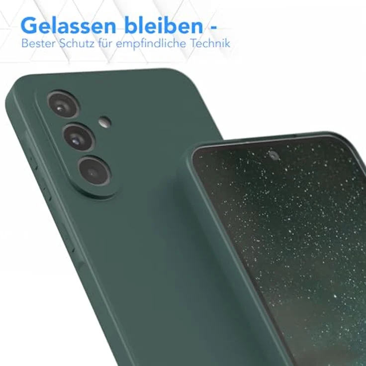 EAZY CASE Silikonhülle für Samsung Galaxy A56 5G, stoßfeste, dünne Schutzhülle mit Kameraschutz, Piniengrün – Bild 4