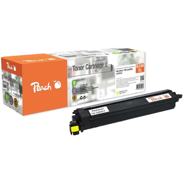 Peach Tonermodul TN-248XLY (Y), gelb, wiederaufbereitet, garantiert langfristige Qualität ohne Verlust