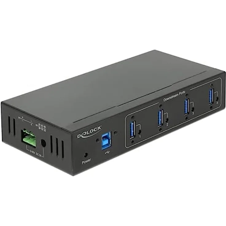 Delock 63309 Externer Industrie Hub 4 x USB 3 Typ-A mit 15 kV ESD Schutz