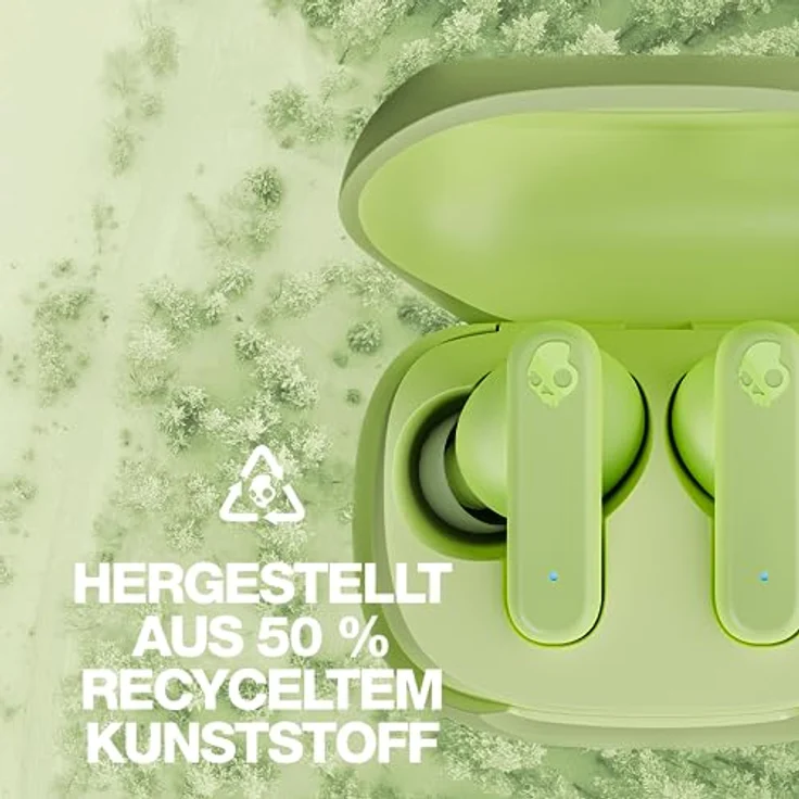 Skullcandy Smokin' Buds In-Ear Wireless-Kopfhörer, 20 Std. Akkulaufzeit, Mikro, kompatibel mit iPhone, Android und Bluetooth-Geräten - Matcha – Bild 4