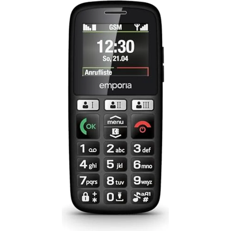 Emporia Happy 2G Smartphone, 4,6 cm (1,81"), 2G, Bluetooth 2.1, schwarz – Bild 2