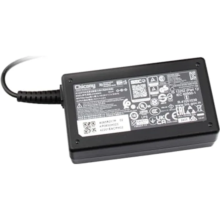 Acer KP.06501.012, Notebook Netzteil (65 W) zur Stromversorgung und Akkuaufladung, Schwarz
