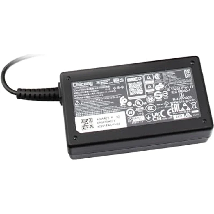 Acer KP.06501.012, Notebook Netzteil (65 W) zur Stromversorgung und Akkuaufladung, Schwarz – Bild 1