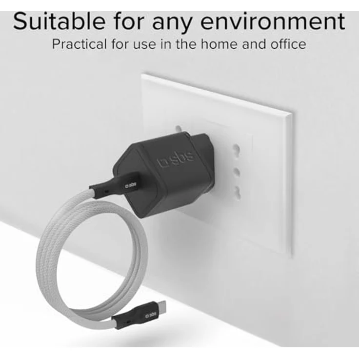 SBS Magnetisches USB-C-auf-USB-C-Kabel, 1 Meter, 60W Ladeleistung, grau – Bild 7