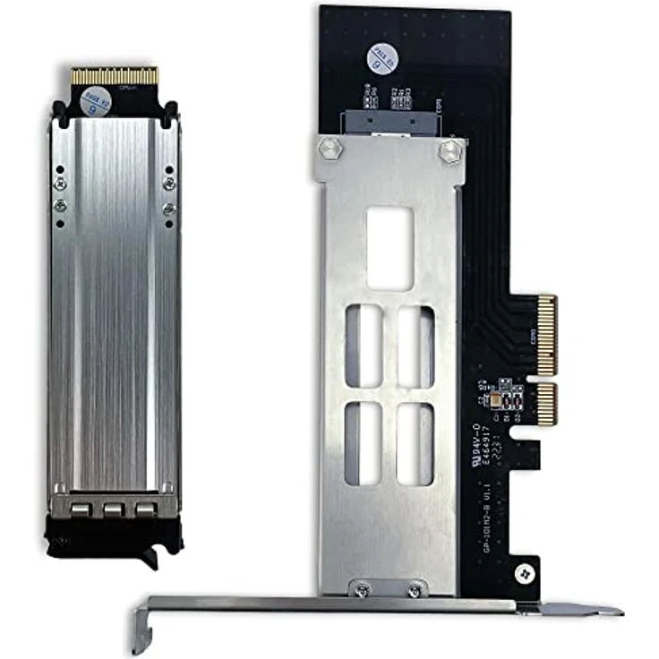 FANTEC NVMePCIe-WL-TR-1, PCIe 3.0/4.0 x4 NVNe SSD interner PC Einbaurahmen Adapterkarte werkzeugloser Einbau – Bild 2