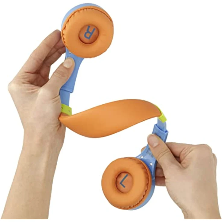 Hama Kinderkopfhörer mit Kabel (85 dB Lautstärkebegrenzung, On-Ear) Kinder-Kopfhörer (Sprachsteuerung, Größenverstellbar, Integriertes Mikrofon, Siri und Google Assistant) in Gute-Laune-Farben – Bild 2