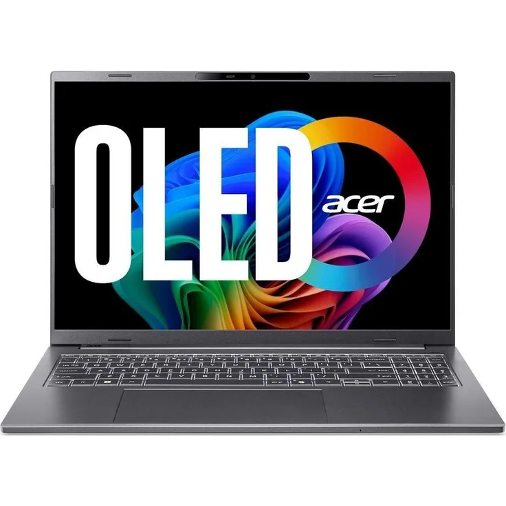 Acer Aspire 16 AI OLED (A16-52M-73EZ), 16 Zoll WUXGA OLED Laptop mit Intel Core Ultra 7, 16 GB RAM, 512 GB SSD, Schwarz, Grau