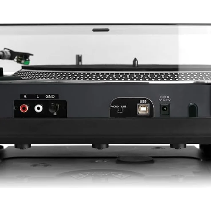 Lenco L-3809 (Vollautomatisch), Plattenspieler, Schwarz – Bild 4