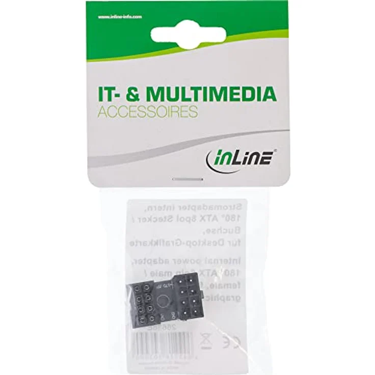 InLine® Stromadapter intern, 180° ATX 8pol Stecker / Buchse, für Desktop-Grafikkarte – Bild 3