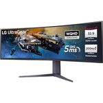 LG Electronics 45GR65DC-B UltraGear™ DQHD 44,5" (113cm), 5120 x 1440, 32:9, AMD FreeSync™, HDR10, 95% DCI-P3, 5ms GtG, PBP(Bild neben Bild)-Modus - Schwarz, Curved Gaming-Monitor mit VESA DisplayHDR 600.