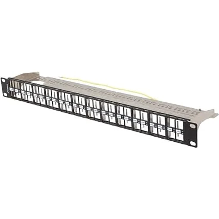 LANBERG 19" Patchpanel Blank 1U 48-Port FTP für Keystone, unbestückt – Bild 1
