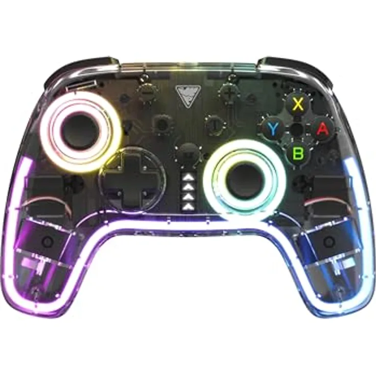 DRAGON SHOCK DragonShock ORION GLOW Gaming Controller, Glow RGB für Nintendo Switch, Switch Lite, OLED, kabellose Bluetooth-Konnektivität, integrierte Doppelmotoren