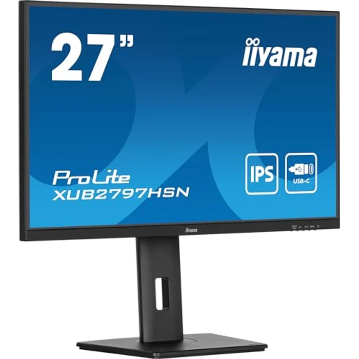 iiyama Prolite XUB2797HSN-B2 27" IPS LED-Monitor Full-HD 100Hz USB-C Dock 65W LAN schwarz – Bild 1