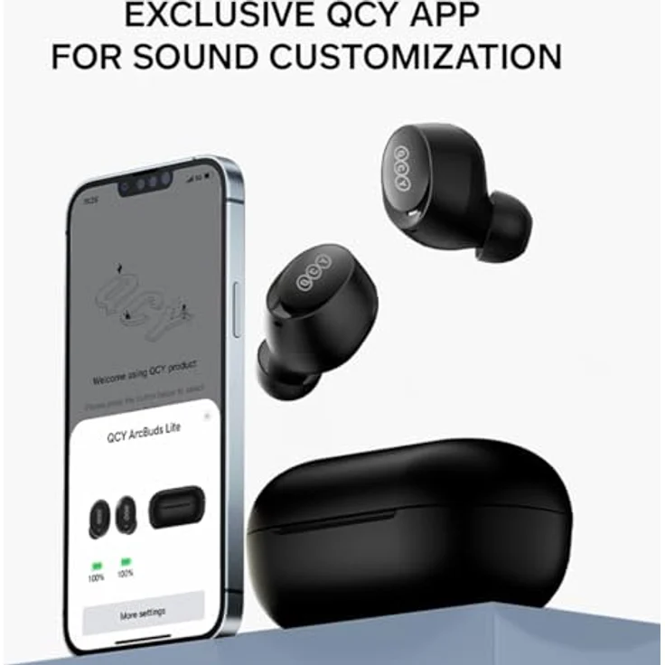 QCY Kabellose Ohrhörer TWS T27 (schwarz) mit Bluetooth 5.3 und 32 Stunden Laufzeit – Bild 8