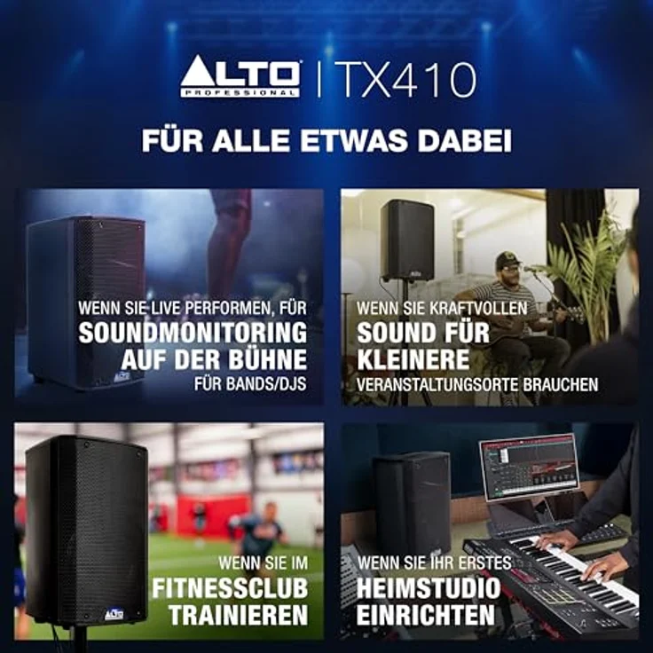 Alto Professional TX 410, Aktiver Standlautsprecher mit 350 W Class-D-Verstärker, Bluetooth und 10-Zoll Tieftöner – Bild 9