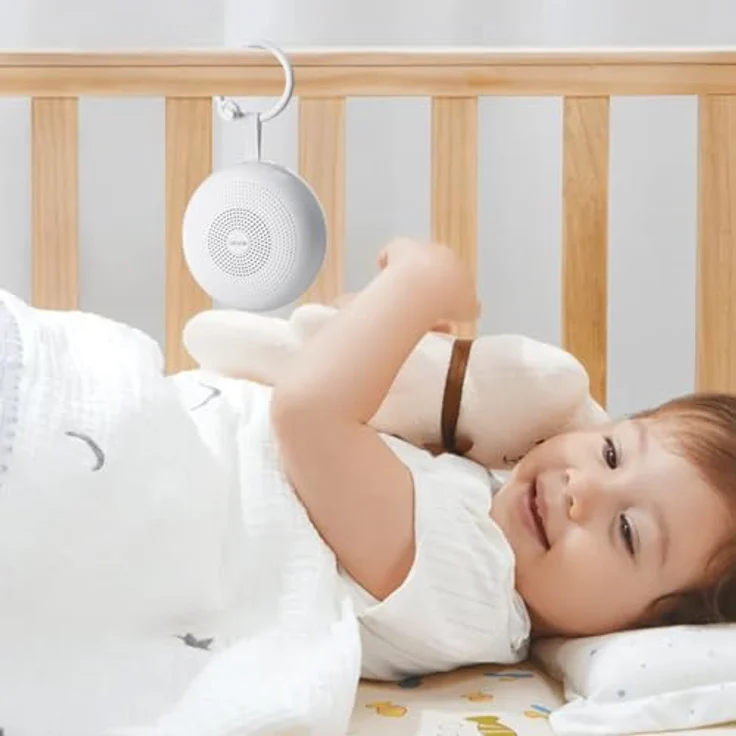 VEVOR Einschlafhilfe, White Noise Machine, 30 Musiktitel, 3-in-1-Soundmaschine mit automatischer Abschaltfunktion, sanftem Ringlicht und Speicherfunktion, Rauschgerät – Bild 8