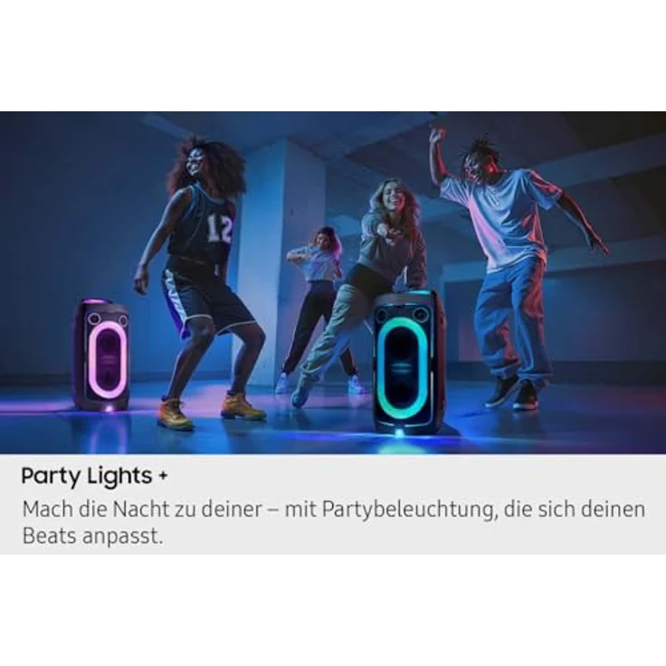 Samsung Sound Tower MX-ST40F (2025) Partylautsprecher mit 160 W, Dual-Subwoofern, spritzwassergeschützt (IPX4), Partybeleuchtung und 12 Stunden Akkulaufzeit – Bild 9