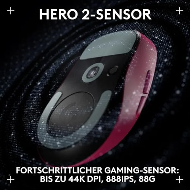 Logitech G PRO X SUPERLIGHT 2 DEX - Maus - ergonomisch - Für Rechtshänder - optisch - 5 Tasten, Pink – Bild 3