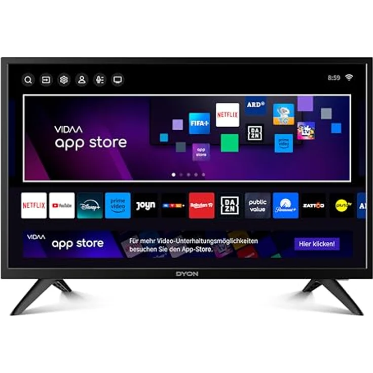 DYON Movie Smart 22 VX, 22 Zoll (55 cm) Full-HD Smart TV, HD Triple Tuner, VIDAA OS, App Store, Netflix, Prime Video, YouTube, DAZN, Disney+ [Mod. 2025] – Bild 2
