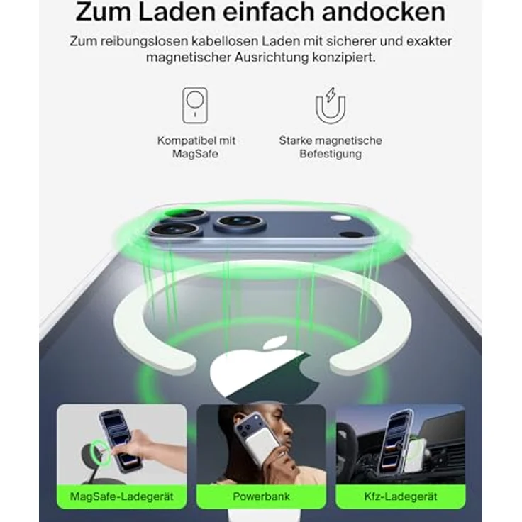 Belkin SheerForce Clear Schutzhülle für iPhone 17 Pro Max, transparente Hülle mit Sturzschutz bis 4 Meter, kabelloses Laden und kratzfester Oberfläche – Bild 4