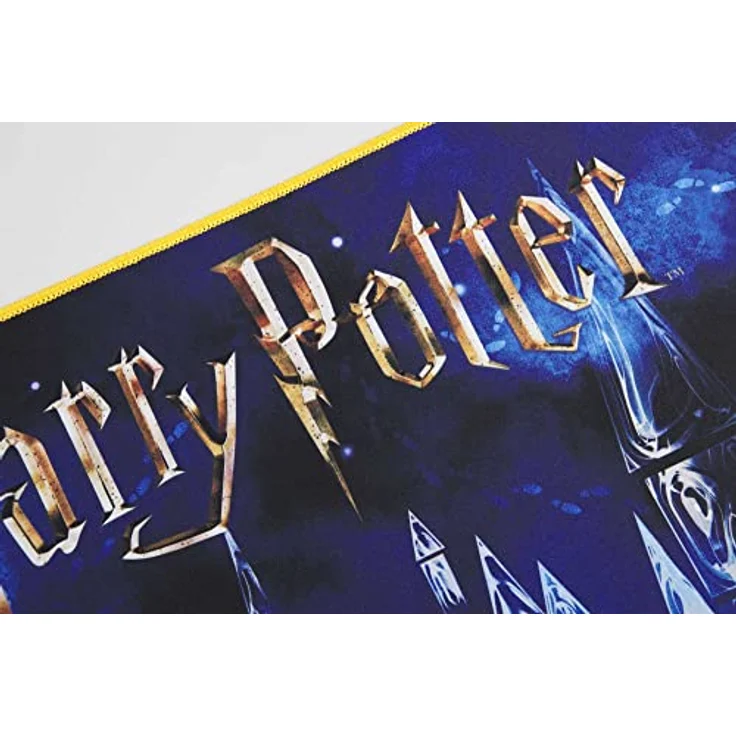 Harry Potter Hogwarts XXL-Mauspad, Polyvinylchlorid, 90 x 40 cm, offiziell lizenziert, rutschfester Untergrund, spritzwassergeschützte Kanten, glatte Oberfläche – Bild 5