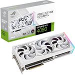 ASUS ROG Strix GeForce RTX 4080 16GB White Edition GDDR6X Gaming Grafikkarte (NVIDIA DLSS 3, PCIe 4.0, 16GB GDDR6X, 2X HDMI 2.1a, 3X DisplayPort 1.4a, weiß, ROG-STRIX-RTX4080-16G-GAMING-WHITE)