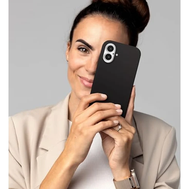 VONMÄHLEN Weiche Silikonhülle für iPhone, kompatibel mit Mag-Safe, aus 69% recycelten Materialien, mit Mikrofaserfutter und Kamera-Displayschutz – Bild 3