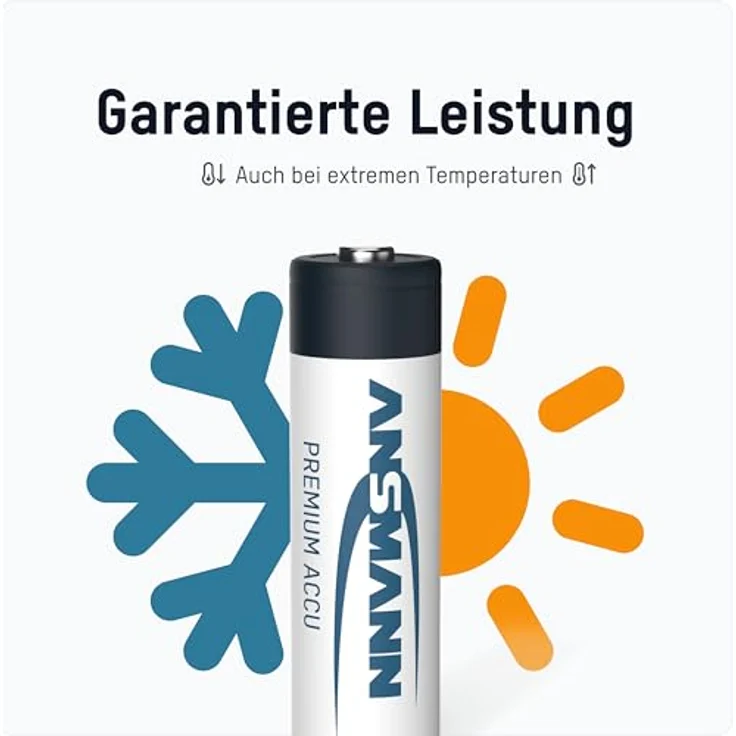 ANSMANN Akku AA Mignon 2500mAh 1,2V NiMH - wiederaufladbare Batterien AA Akkus maxE (geringe Selbstentladung & vorgeladen) ideal für Spielzeug, Funk-Tastatur-Maus, Wii & Xbox Controller (8 Stück) – Bild 5