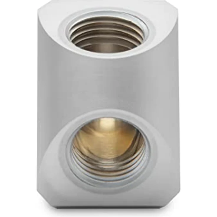 EKWB EK-Quantum Torque Static FF 90 Degree, Adapteranschluss mit zwei G1/4-Zoll-Buchsen, satinierter Titan – Bild 2