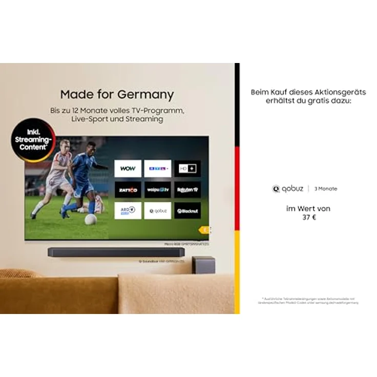 Samsung HW-Q995GH Q-Series 11.1.4-Kanal Surround-Soundbar mit kabellosem 8"-Subwoofer, inkl. 4.0.2-Kanal-Rücklautsprecher, Dolby Atmos & DTS:X, SpaceFit Sound Pro, Q-Symphony, Alexa – Bild 2
