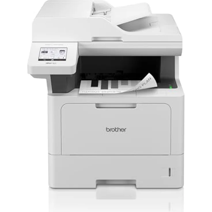 Brother MFC-L5710DN 4-in-1 Mulifunktionsdrucker schwarz weiß (A4, 48 Seiten/Min., 1.200x1.200 DPI, LAN, Duplex-ADF, 250 Blatt Papierkassette) weiß/grau – Bild 1