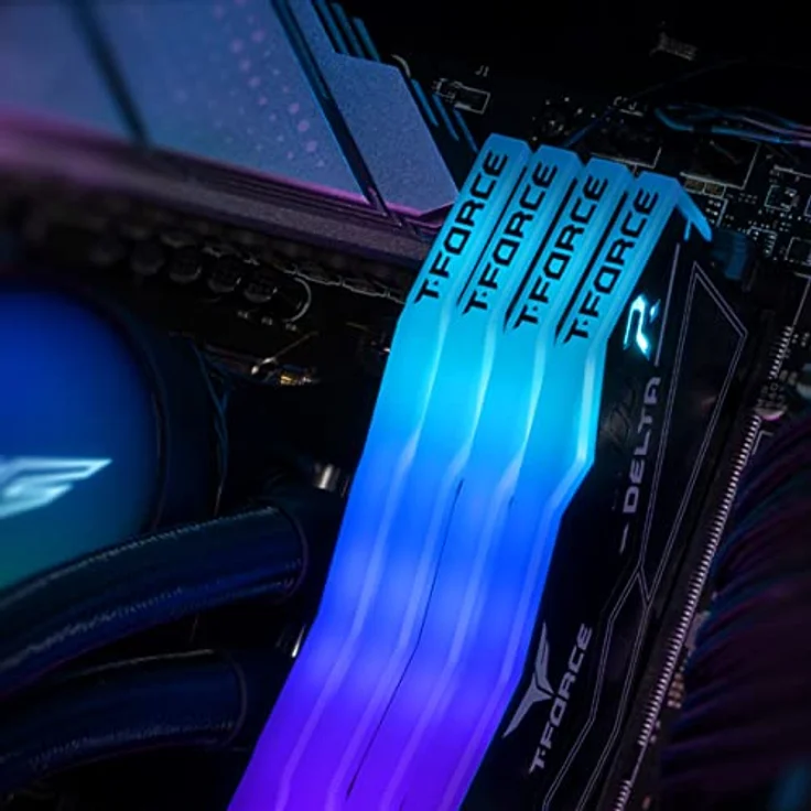 Team T-FORCE Delta RGB Schwarz 32GB Kit DDR5 (2x16GB) 7200MHz, CL34, FF3D532G7200HC34ADC01 – Bild 4