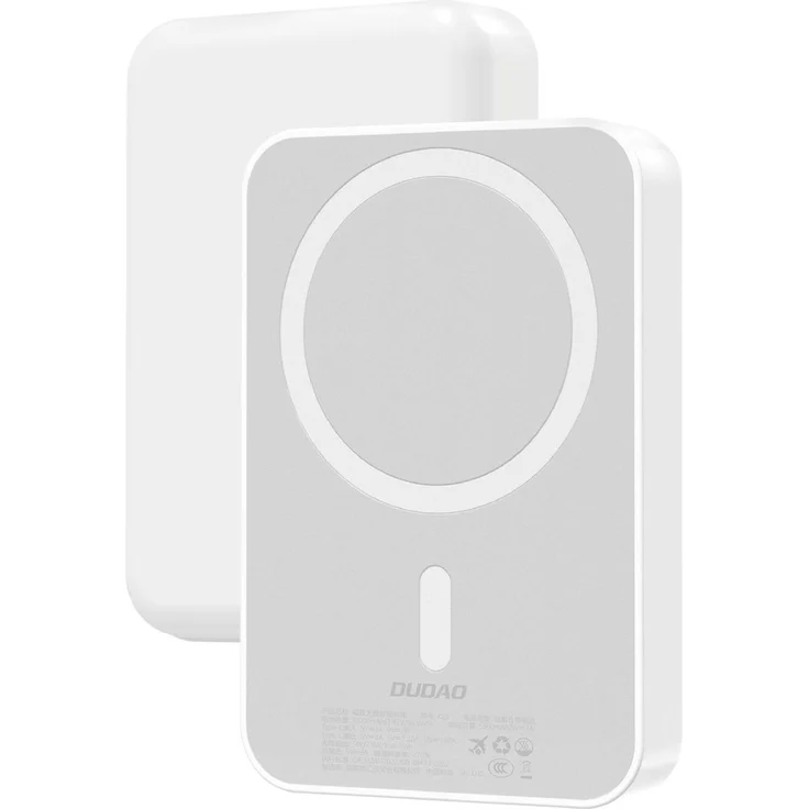 Dudao K26 Powerbank 10000 mAh, 20 W mit USB-A/USB-C und magnetischem Wireless Charging – weiß