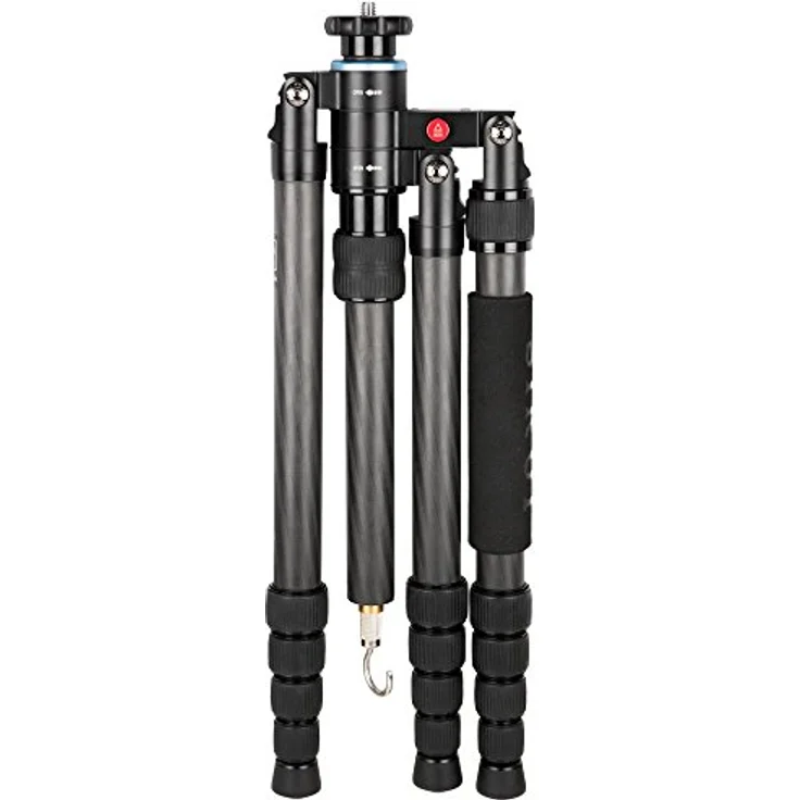SIRUI S-2205-N Snap Universal Drei--Einbeinstativ (Carbon, Gewicht: 1,4kg, Belastbarkeit: 12kg) mit Tasche und Gurt – Bild 4