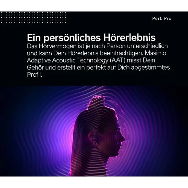 Denon PerL Pro Premium True Wireless-Kopfhörer, personalisiertes Klangprofil mit Masimo Adaptive Acoustic Technology, Geräuschunterdrückung, Wasserbeständigkeit und integrierten Mikrofonen – Bild 2