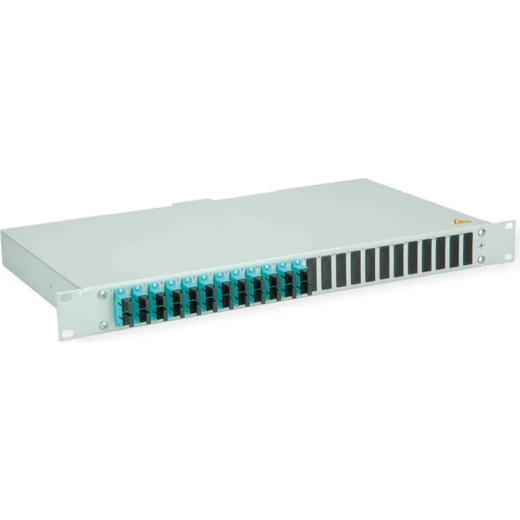 Telegärtner BASIS LWL-Panel, 12x SC Duplex Kupplungen, türkis, OM3
