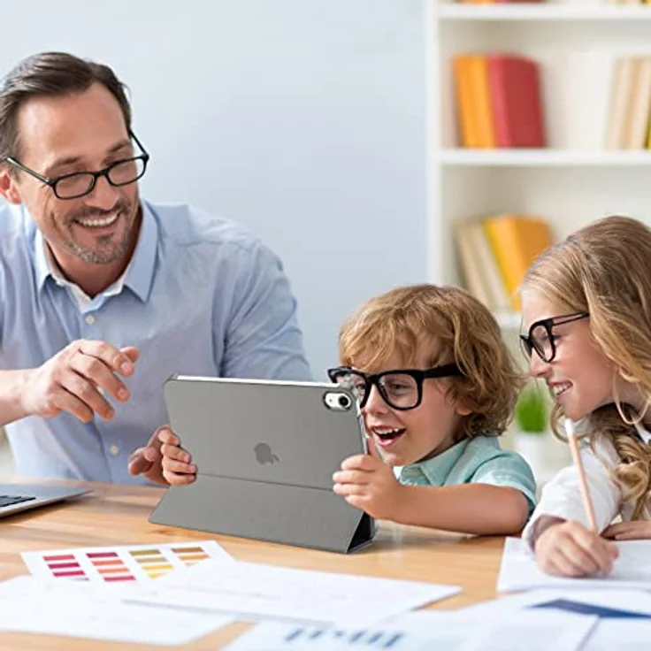 ProCase Hülle für iPad A16 11. Generation 2025 & iPad 10. Generation 2022, Leicht Dünn Hart Schutzhülle mit Auto Wake/Sleep - Grau – Bild 3