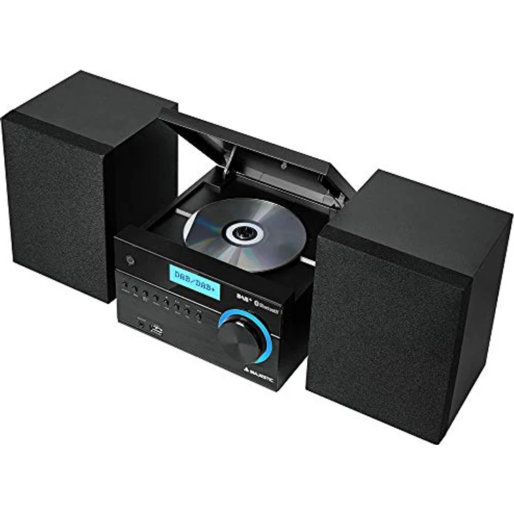Majestic AH 2350 BT MP3 USB DAB - Micro-HiFi-System DAB/DAB+/FM, Bluetooth, CD/MP3-Player, USB/AUX-IN, Fernbedienung, schwarz – Bild 4