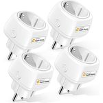 Meross Mini WLAN Steckdose 4er Pack Funktioniert mit Apple HomeKit, Smart Steckdose mit Sprachsteuerung und App Fernsteuerung, WiFi Smart Plug mit Zeitschaltuhr, kein Hub Erforderlich, 10A