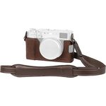 SMALLRIG Half Leather Case Kit X100VI Halbledertasche Set mit Schultergurt, Retro-Stil aus Leder, Aluminiumrahmen, für FUJIFILM X100VI (Braun) - 4699