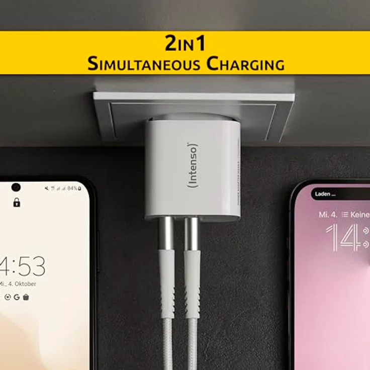 Intenso Power Adapter W24AA, USB-A Ladegerät mit 2 USB-A Anschlüssen, 24 Watt, weiß – Bild 4