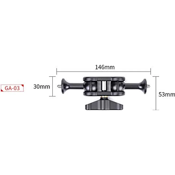 Sunwayfoto GA-03 Magic Arm Mehrzweck-Stativ-Zubehör-Halterung 6,35 mm – Bild 4