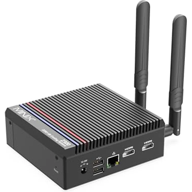 Minix NEO Z300-0DB Mini-PC, Intel Alder Lake-N N300, 512GB SSD, Dual 4K Support, passives Kühlsystem, Wi-Fi 6, Schwarz – Bild 2