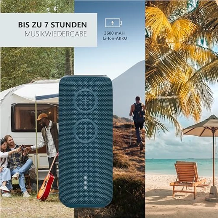 Mobile Beat PBS 3600, Bluetooth Lautsprecher mit 7 Stunden Akkulaufzeit, Bluetooth 5.3, blau – Bild 7