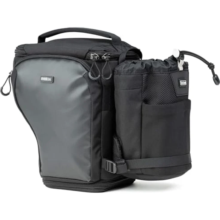 Think Tank Digital Holster Schwarz (Digital Holster 20) - Passend für Standard- oder Griff-Kameragehäuse, große Fronttasche für Zubehör, "Pop Down"-Funktion, für Think Tank Gürtel und Rucksäcke geeignet, Zubehörtasche für Speicherkarten. – Bild 5