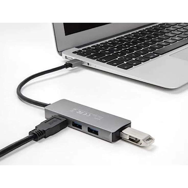Delock 4 Port USB 3.2 Gen 1 Hub mit USB Typ-A Anschluss - Typ-A Buchsen seitlich – Bild 2